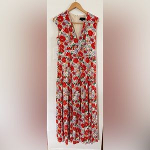 Alexia Admor Summer V-Neck Tiered Maxi Dress (Poppy Floral)
